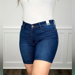 NWT Judy Blue High Waist Pull On Denim Shorts dark wash size medium